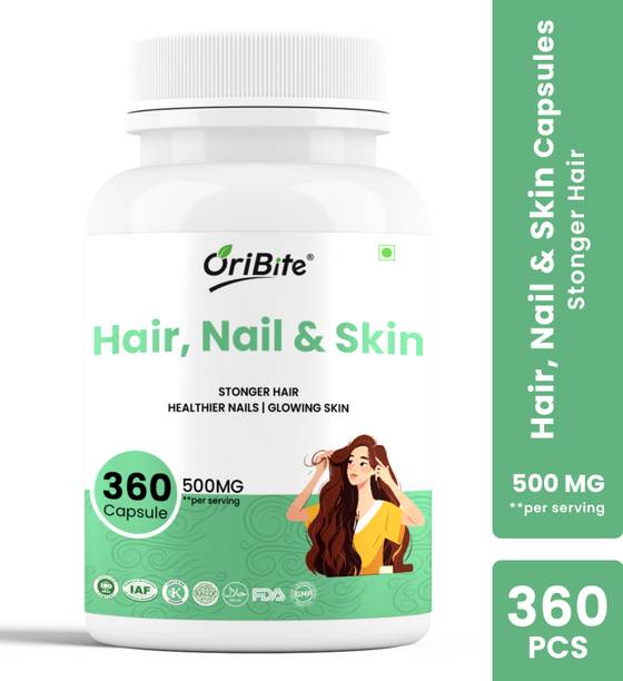 Oribite Hair Nail Skin Support with Biotin Hyaluronic Acid & Vitamins (360 PCS)
