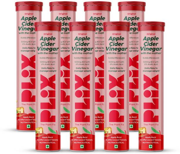 The Plant Fix Plix Apple Cider Vinegar Effervescent Tablet with mother,Vit B6 & B12 for weight loss