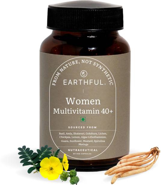 EARTHFUL 100% Plant Based Multivitamin For Women for Bone Health, Menopause, Hair, Skin