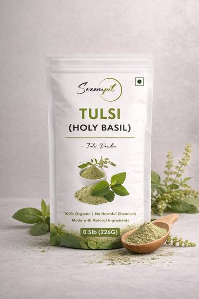 SEZZMPIT Tulsi Leaves Powder | Holy Basil for Health, Skin & Hair | No Preservatives