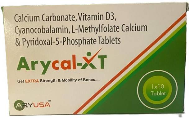 aryusa Arycal-XT Supplements Calcium, Vitamin D3,B12, L-Methylfolate & Pyridoxal-5-Phos