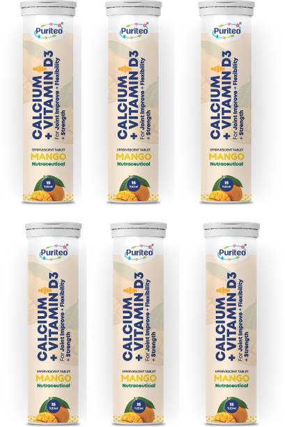 puriteo CALCIUM + VITAMIN D3 EFFERVESCENT MANGO _06