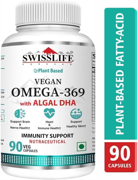 SWISSLIFE FOREVER Vegan Omega 369 Capsules for Heart, Brain & Eye Health