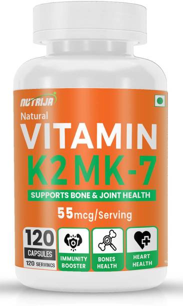 NutriJa Vitamin K2 MK7 55mcg Supplement Supports Bone, Joints & Heart Health
