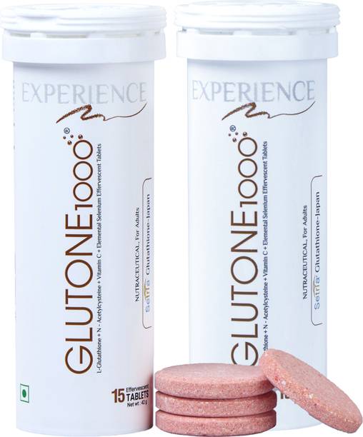 Glutone 1000 Glutathione Effervescent Tablets By Adroit Biomed(Pack of 2)