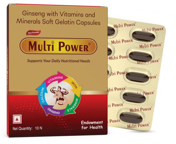 Multi Power Daily Multivitamin & Multimineral with Ginseng with 10 Vitamins and 6 Minerals