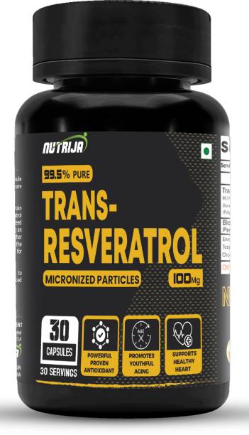 NutriJa Trans Resveratrol 100MG Capsules 99.5% Pure Highly Purified & Bioavailable