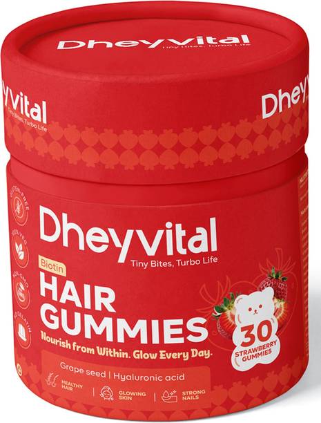 Dheyvital Biotin Gummies for Hair Growth 10000 mcg Hair Skin Nails Support
