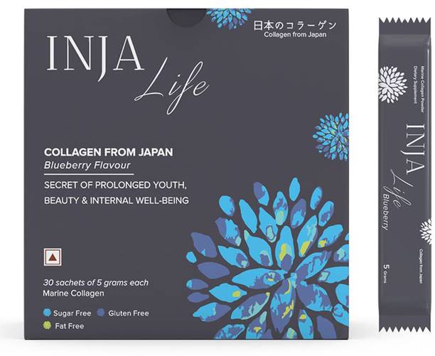 INJA LIFE Collagen Peptide Powder - For Beauty, Fitness, Health & Wellness
