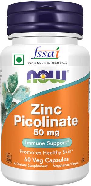 Now Foods Zinc Picolinate 50 mg 60 Veg Capsules.