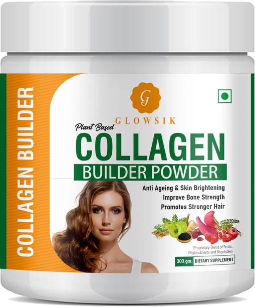 G GLOWSIK Plant Based Collagen Builder with Vitamin C for AntiAgeing Healthy & Beauty Skin