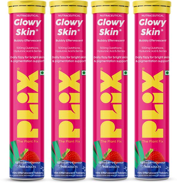 The Plant Fix Plix Glutathione Skin Glow Effervescent Tablet 500mg for Clear & Youthful Skin