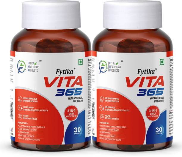 FYTIKA Vita 365, 3 in 1 Multivitamin - (Pack of 2) 30 tablets each
