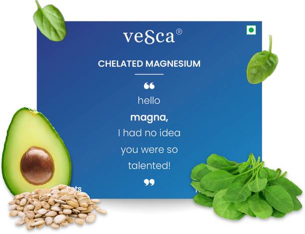 vesca Chelated Magnesium Glycinate, Citrate, Oxide for Improving Sleep, Stress Relief