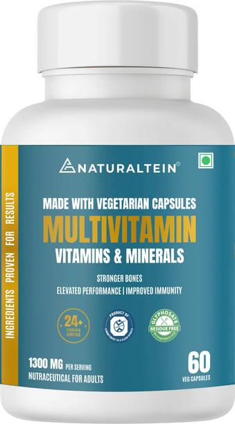 NATURALTEIN Multivitamins with Probiotics | 24+ Essentials | Vegan