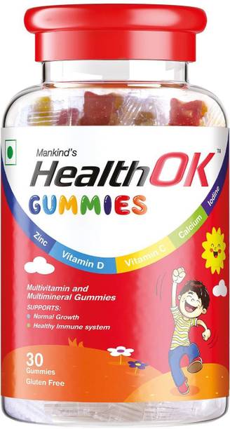 Health Ok Gummies, Multivitamin & Multimineral for Kids, Supports Growth,7 -17 years