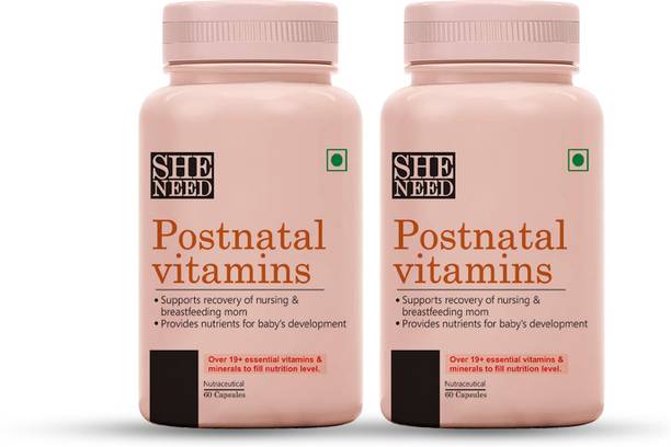 SheNeed Postnatal Vitamins Supplements - Supports Your Recovery & Nursing - Pack-2