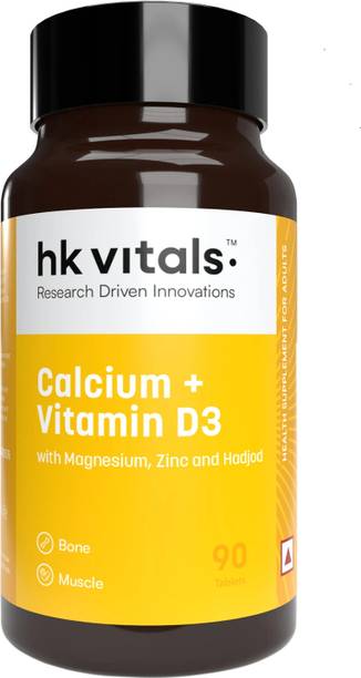 HEALTHKART HK Vitals Calcium Tablets for Women & Men + Vitamin D3 for Bone & Joint Health