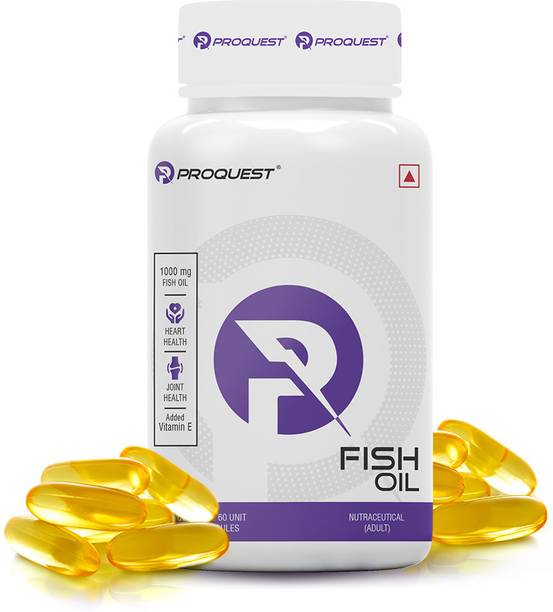PROQUEST Fish Oil 1000mg Omega-3 with Vit E, 180mg EPA & 120mg DHA for Heart, Brain, Skin
