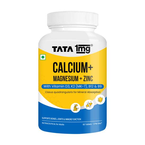 TATA 1mg Calcium Magnesium Zinc with D3 & K2