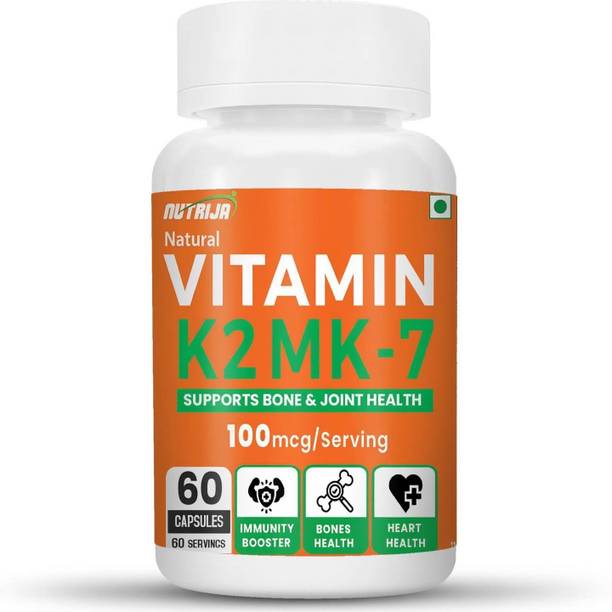NutriJa Vitamin K2 MK7 100mcg Supplement Supports Bone & Heart Health