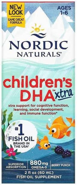 Nordic Naturals Children's DHA Xtra Ages 1-6 Berry Punch 880 mg 2 fl oz