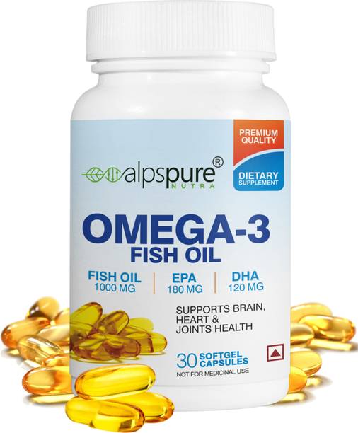 ALPSPURE 3 Oil 1000 mg 30 Softgel Capsules 180 mg EPA & 120 mg DHA