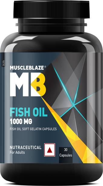 MUSCLEBLAZE Omega 3 Fish Oil 1000 mg with 180 mg EPA and 120 mg DHA