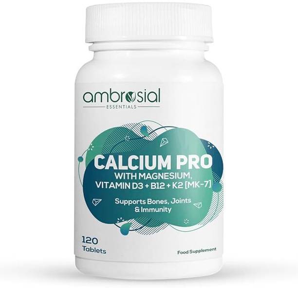 Ambrosial Calcium Citrate Malate with Magnesium Zinc,Vitamin D3, B12 & K2 MK-7