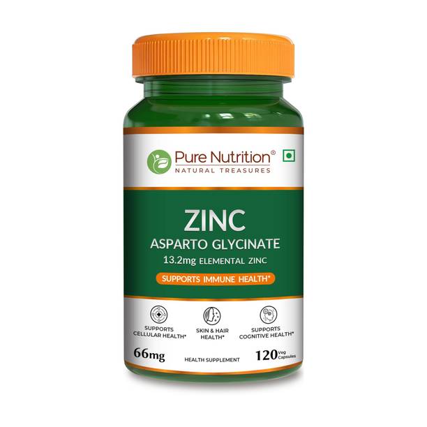 Pure Nutrition Zinc Asparto Glycinate Supplement | Supports Immunity & Skin Health