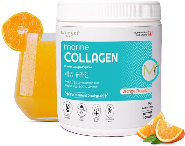 Meraki Max KOREAN COLLAGEN Anti Ageing|Skin Glow|Hair|Vit C,E & Biotin