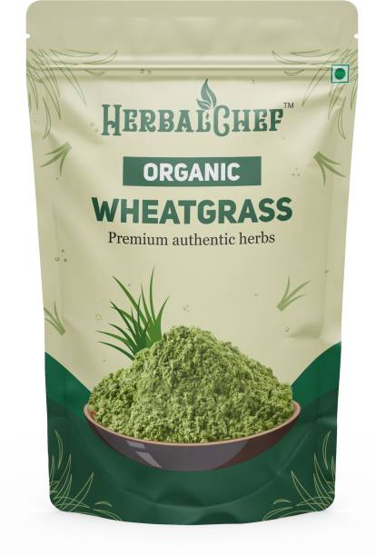 HerbalChef Organic Wheatgrass Powder 200g Superfood, GMO Free, Vegan