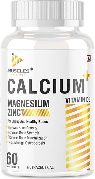 iMUSCLES NUTRITION Premium Calcium, Magnesium, Zinc & Vitamin D3 Supplement – Boost Bone Strength