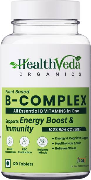 Health Veda Organics Plant Based B-Complex for Hair, Skin & Immunity