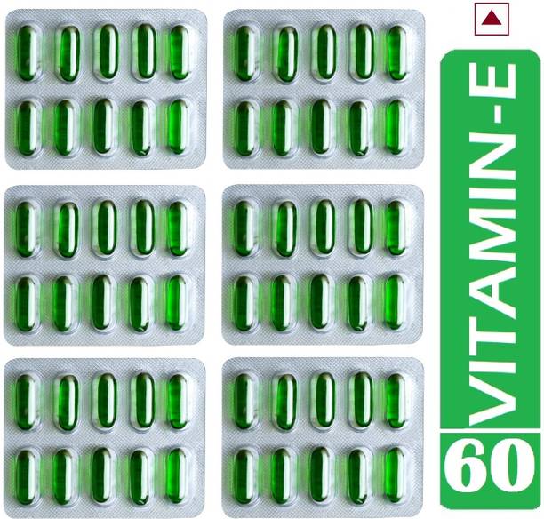 Wellpace Nutrition Vitamin E-400mg for Healthy Hair, Skin and Eyes, 60 Capsules