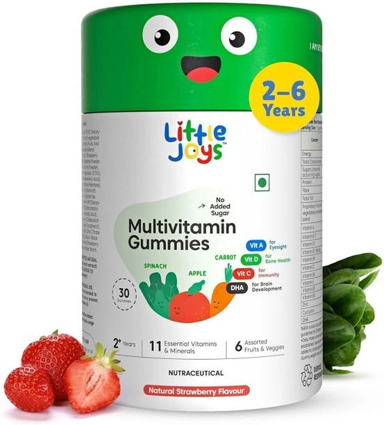 Little Joys Multivitamin Gummies for Kids 2-6 years | Strawberry Flavor | Boosts Immunity