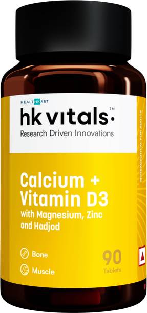 HEALTHKART HK Vitals Calcium Tablets for Women & Men + Vitamin D3 for Bone & Joint Health