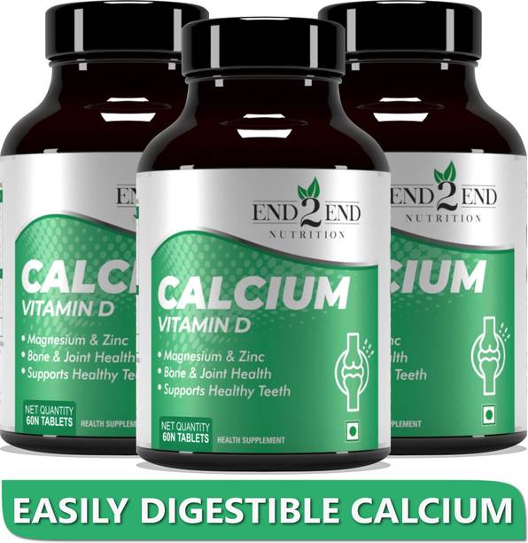 End2End Nutrition Calcium Bone Care - Calcium, Magnesium , Vitamin D3 & Zinc (60X3)