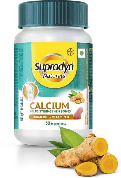 Supradyn Naturals Calcium with Vitamin D & Turmeric for Bone health and Joint support