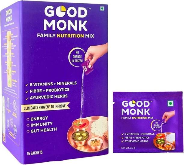 Good Monk Family Nutrition Mix|Energy & Immunity|Multivitamin (B12, C, D, Zinc)&Probiotic