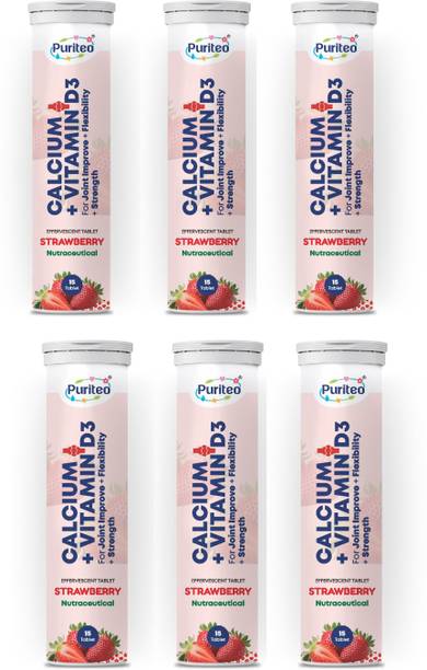 puriteo CALCIUM + VITAMIN D3 EFFERVESCENT STRAWBERRY _06