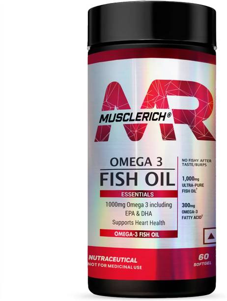 MUSCLERICH Omega-3 Fish Oil (1000mg Omega 3 including EPA & DHA) 60 Softgel