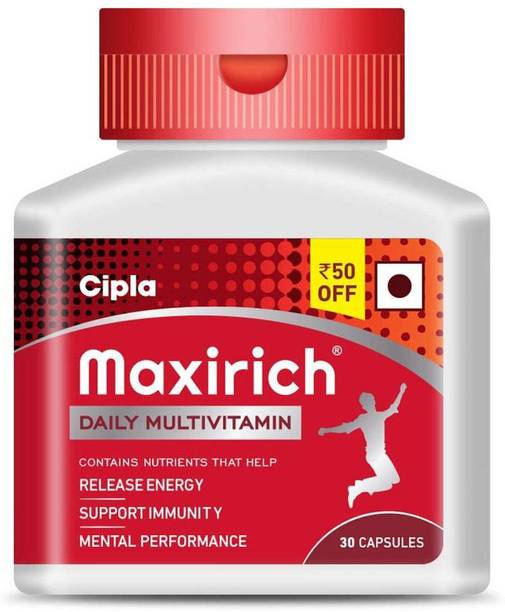Cipla Maxirich Daily Multivitamin & Minerals Softgels Botttle