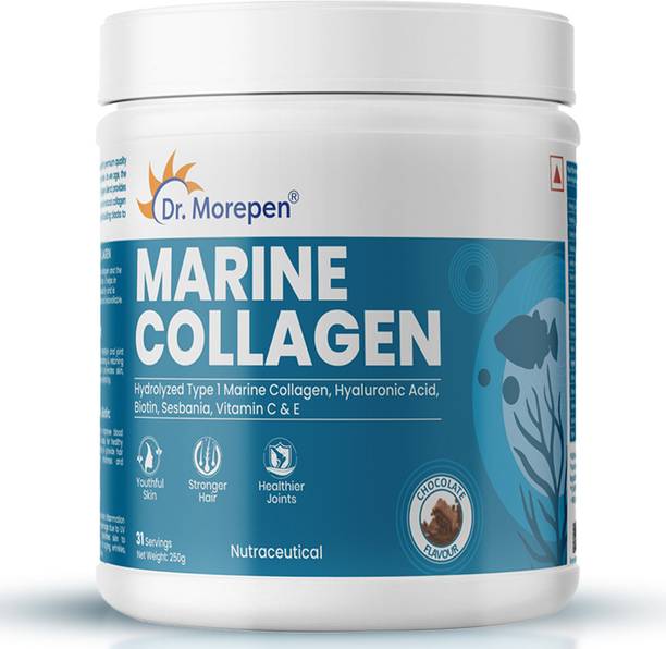 Dr. Morepen Pure Marine Collagen Powder with Biotin | Supports Healthy Skin, Hair & Nails