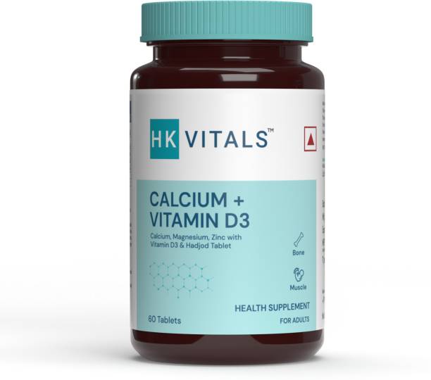 HEALTHKART Calcium Tablets for Men and Women with Vitamin D3 for complete bone health & Joint