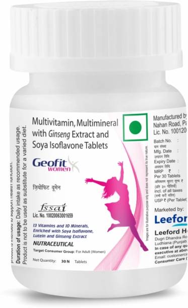 GEOFIT Immunity & Stamina Boosting Supplement for Women with Vitamin C, D, E & A