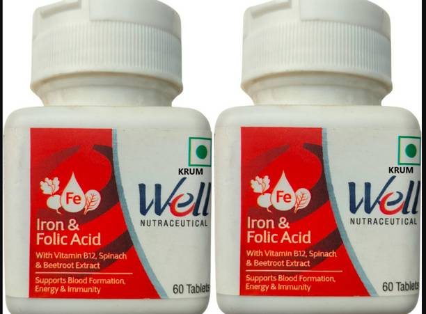KRUM Well Iron & Folic Acid -supports blood formation-