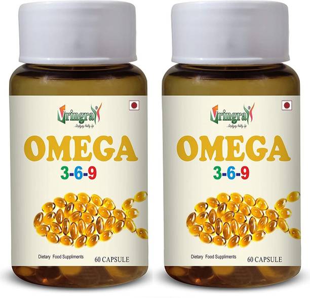 Vringra Omega 3-6-9 Capsules - Best Health Supplement For Men & Women (Pack of 2)