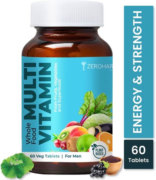 ZEROHARM Multivitamin Men with 25 Vitamins & Minerals for Daily Energy, Immunity, Stamina