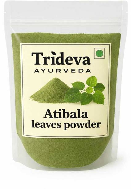 TRIDEVA AYURVEDA Atibala Leaves Powder Pure Herbal Supplement for Strength Vitality and Wellness